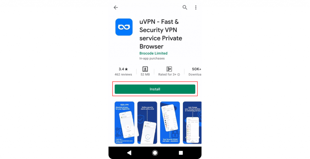 Install VPN for Android